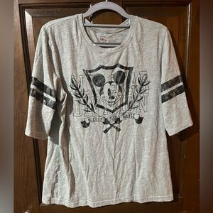 Disney Gray Short Sleeve Mickey Mouse Tee